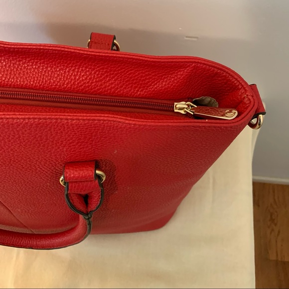 Charming Charlie Red Tote Bag with Removable Crossbody Strap - Picture 6 of 7